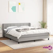 VidaXL Letto a molle materasso e led marrone scuro 120x200 cm tessuto Letti  