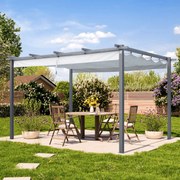 PRIMEYARD Pergola 3x4m, parasole, pietra - (400102)