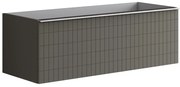 Mobile da bagno sotto lavabo Pixel grid grigio grafite laccato L 120 x H 40 x P 45.5 cm 2 cassetti, lavabo non incluso