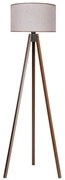 Duolla - Lampada con piedistallo 1xE27/60W/230V diametro 44 cm beige/wenge
