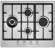 Moderna CHG6D4WTX. Colore del prodotto: Acciaio inox, Posizionamento dell'apparecchio: Da incasso, Dimensione della larghezza del piano cottura: 59.5