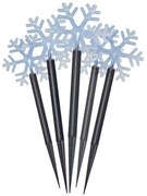 Decorazione esterna natalizia LED 5xLED/3xAA fiocchi di neve IP44