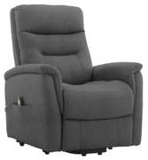 Poltrona Recliner Soft Due Motori Tessuto Grigio