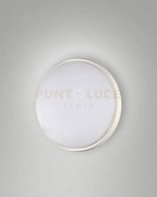 Olly plafoniera led 10w 3000k 1050lm bianca d.18cm in alluminio ip55