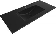 Mexen Atena lavandino incassato nel piano 101 x 46 cm, nero opaco - 25011070
