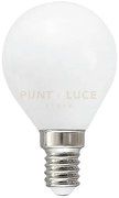 Gla290b- lampadina attacco e14 vetro bianco d.4,5cm 3000k 570lm 6w