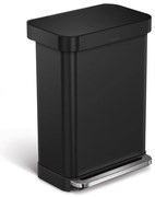 Cestino in acciaio nero opaco 55 l - simplehuman