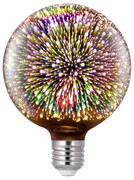 Lampadina Led Fuochi d&#8217;artificio 3D E27 G80 2W decorativa RGB Aigostar