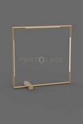 Tubular  tavolo quadrato tubolare oro, led 12w,960lm,3000k,l40x12xh...