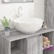 Lavabo D'Appoggio In Ceramica Bianco Lucido Da 60 cm — Dabicasa