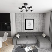 Lampadario a soffitto in acciaio ENSO 6 nero da interno 6xGX53