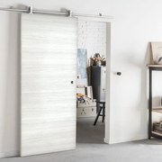 Porta scorrevole Rail in mdf bianco, L 93 x H 212 cm, con binario Ermes Reversibile