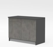 Base One grigio ossido L 120 x H 89 x P 60 cm