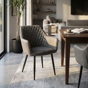 SANDY - poltrona imbottita per sala da pranzo in ecopelle