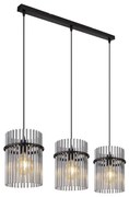 Globo 15698-3H - Lampadario a sospensione con filo GORLEY 3xE27/60W/230V nero