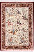 Ghom Tappeto 190 x 130 Rosa (Iran) Annodato A Mano