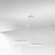 Erika s/2d lampadario sospeso a led bianco 3000k 3700lm 80w(35w+45w...