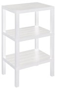 Scaffale Da Bagno Salvaspazio 75 Cm Tre Ripiani Feridras "Woody" Bianco