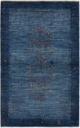 Loribaft Tappeto 90 x 150 Blu (Iran) Annodato A Mano