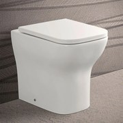 Wc filomuro bianco lucido senza brida con scarico multiplo   Plana