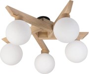 Plafoniera ANTONIO 5xG9/5W/230V rovere/bianco