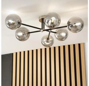 Brilagi - Lampadario a soffitto MALIVA 6xE14/15W/230V cromo satinato/fumé