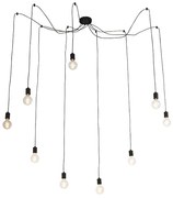 Lampada a sospensione design nero 9 luci - CAVALUX