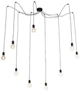 Lampada a sospensione di design nera 9 luci - Cavalux