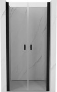 Mexen Mist porta doccia a battente 100 cm, trasparente, nero - 8A7-100-000-70-00