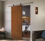 Porta scorrevole Schubert in mdf marrone, L 93 x H 212 cm, con binario Toledo Reversibile