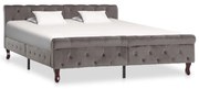 Giroletto grigio in velluto 160x200 cm