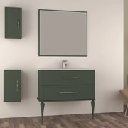 Mobile da bagno sotto lavabo TIFFANY verde opaco laccato opaco L 104 x H 55 x P 46 cm 2 cassetti, lavabo non incluso