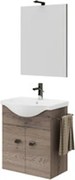 Mobile Bagno Sospeso Zaffiro 2 Ante 55 Cm Noce Americano