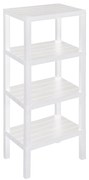 Scaffale Da Bagno Salvaspazio 100 Cm Quattro Ripiani Feridras "Woody" Bianco