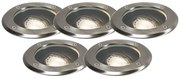 Set di 5 faretti da esterno in acciaio inossidabile IP65 - Delux