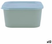 Porta Pranzo Quadrato con Coperchio Quid Inspira 1,3 L Verde Plastica (12 Unità)