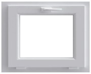 Finestra in PVC bianco L 80 x H 60 cm, 1 anta ribaltabile