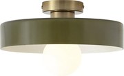 Plafoniera retrò bronzo con vetro verde - Jina