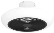 Plafoniere Ventilatore Sayulita Abs Bianco-Nero Diff Acrilico Bianco Led