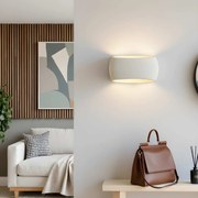 Applique da Parete CURVY in Gesso Pitturabile E27