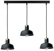 Lampadario a sospensione con filo HEBE 3xE27/60W/230V nero