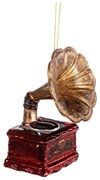 Decorazione per albero di natale fatta a mano 11 cm Gramophone – Sass &amp; Belle