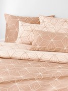 Copripiumino reversibile in cotone con stampa geometrica Ilda