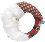 Ghirlanda Babbo Natale in tessuto, 46 cm