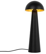 Lampada da terra per esterno nera 65 cm - Fungo