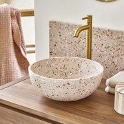 Tikamoon - Lavabo in battuto di terrazzo premium pink Elea