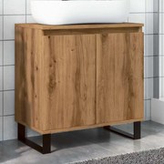 Mobile Da Bagno Rovere Artigianale 58x33x60 Cm İn Truciolato /