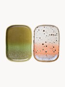 Set di 2 piatti da portata fatti a mano con smalto reattivo 70's