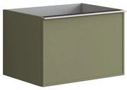 Mobile da bagno sotto lavabo Pixel frame verde salvia laccato opaco L 60 x H 40 x P 45.5 cm 2 cassetti, lavabo non incluso