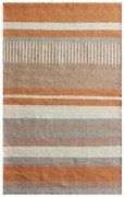 Tappeto bifacciale beige-arancio per esterni in plastica riciclata , 80 x 180 cm Bella - Green Decore
